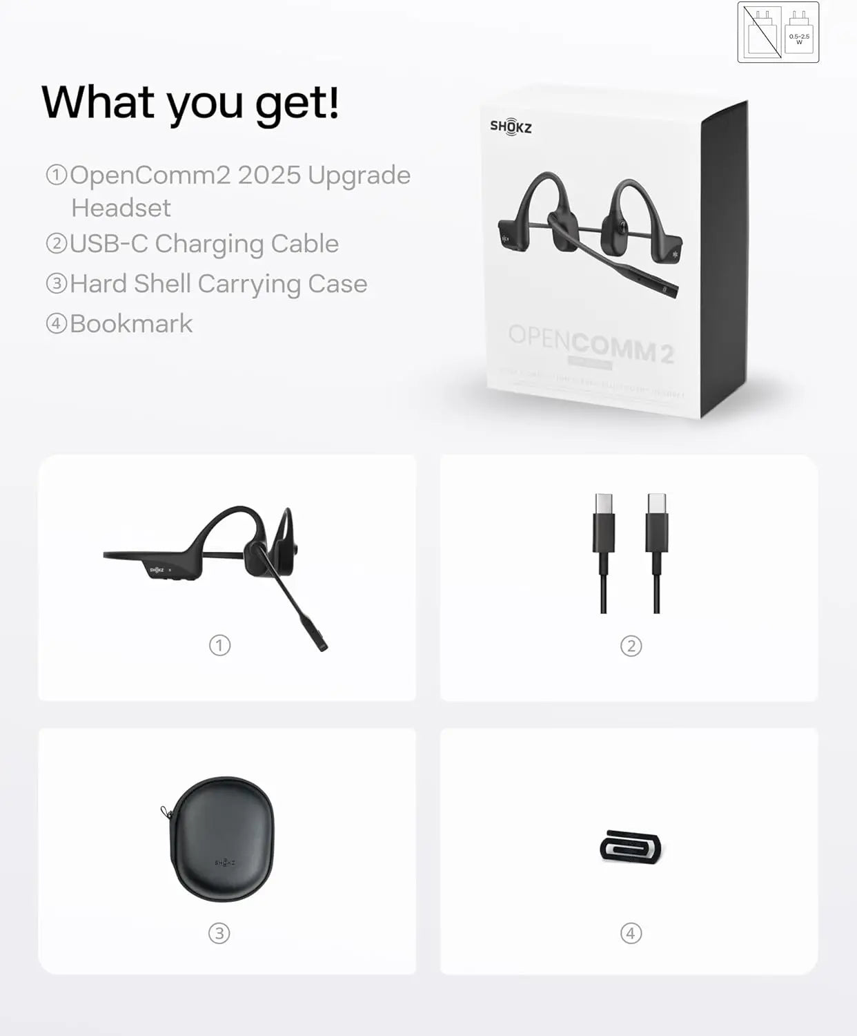 SHOKZ OpenComm2 Bone Conduction Stereo Bluetooth Headphones (2025 Upgrade) C120 Tech House Singapore