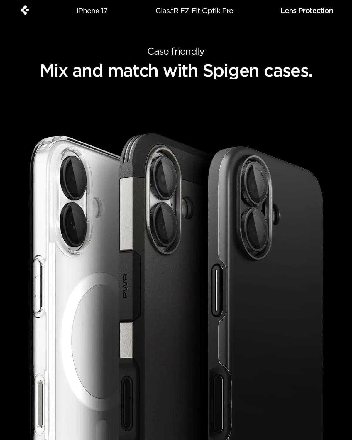 Spigen [2 Pack] iPhone 17 / 16 Plus / iPhone 16 Camera Lens Protector EZ Fit Optik Pro Spigen Singapore