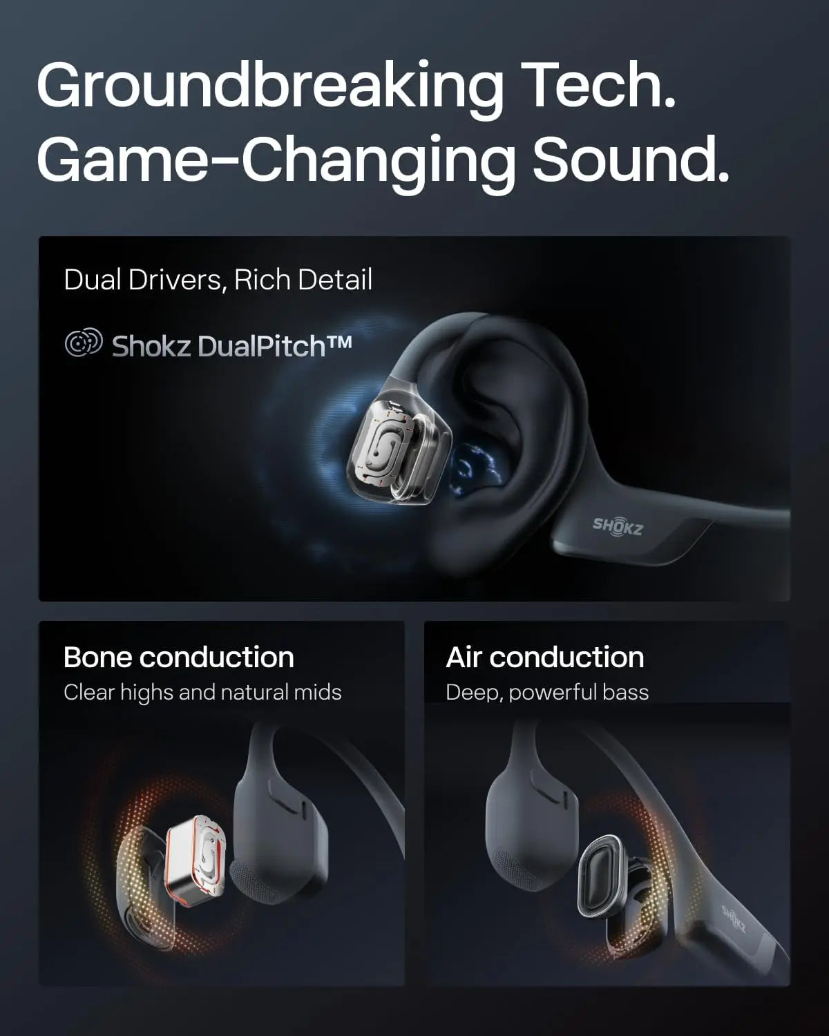 SHOKZ OpenRun Pro 2 Bone Conduction Open-Ear True Wireless Sport Earbuds S820-ST/S821-MN Tech House Singapore