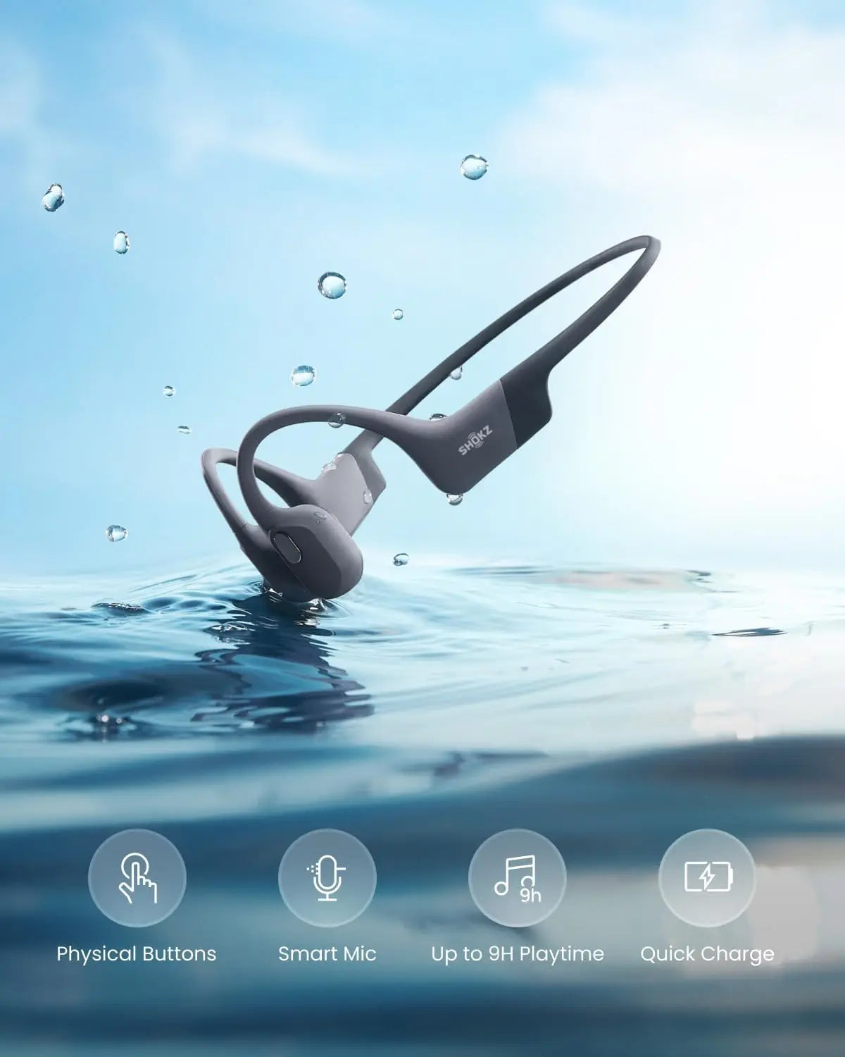 SHOKZ OpenSwim Pro Bone Conduction Open-Ear Sports Headphones S710-ST Tech House Singapore