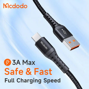 Mcdodo USB-A to USB-C Cable 3A Fast Charging (0.2M/3M) CA-2270/CA-2273 Tech House Singapore
