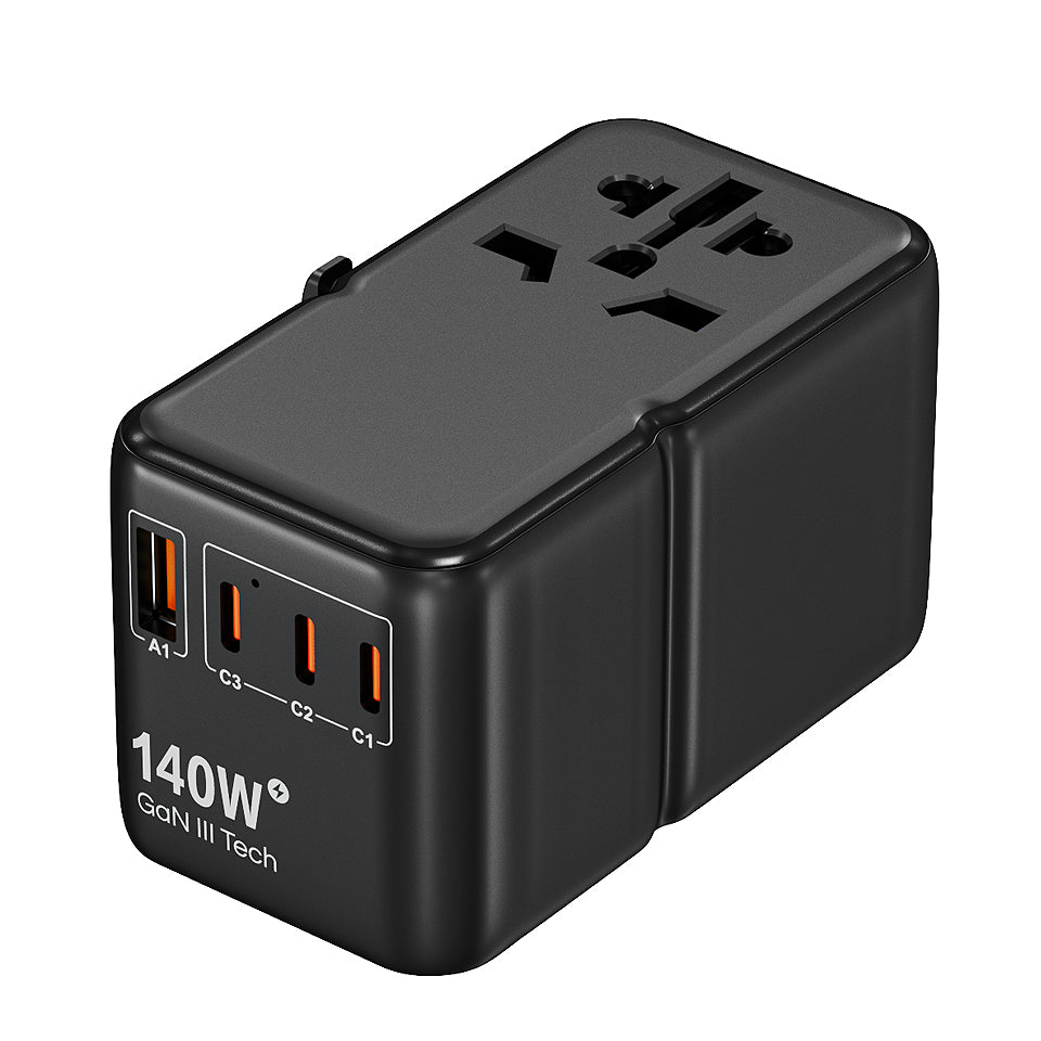 77digi 140W GaN PD 3.1  Travel Adapter 1 USB 3 Type C Travel Adapter 77digi