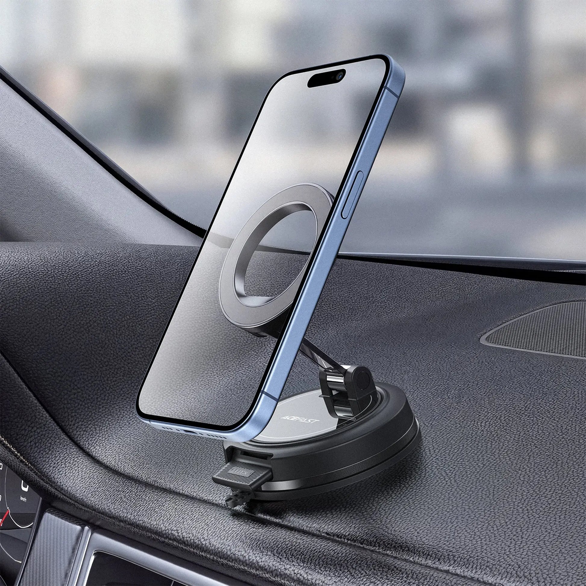 Acefast D70 Magnetic Suction Cup Car Mount Phone Holder Strong Grip Dashboard Windshield Smartphone Holder Tech House Singapore
