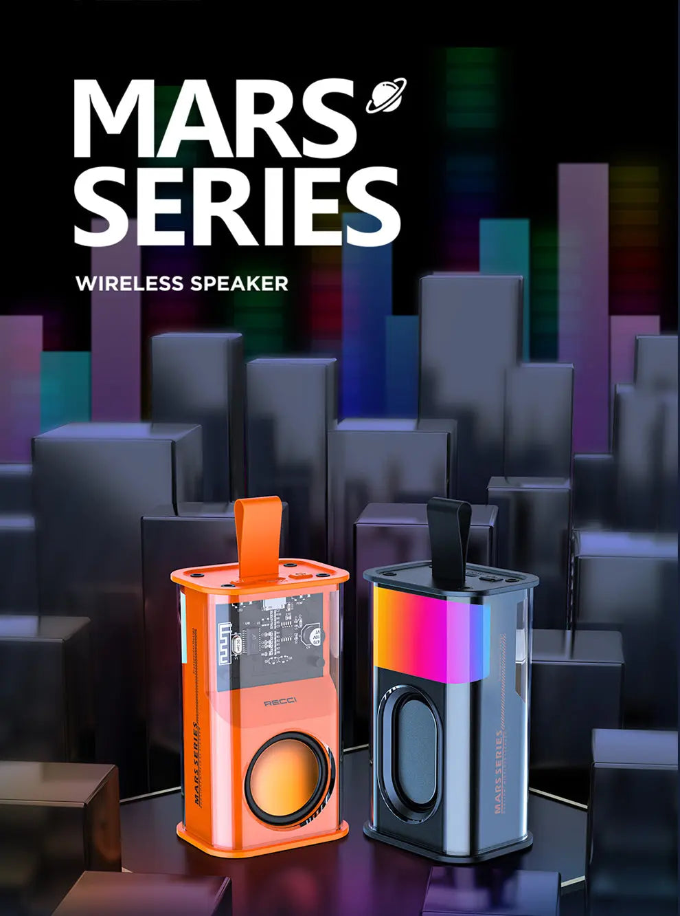Recci Mars Bluetooth 5.3 Speaker RSK-W30 Tech House Singapore