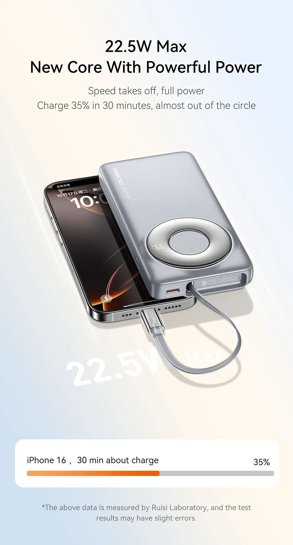 Recci 10000mAh Power Bank 22.5W (RPB-P58) Tech House Singapore