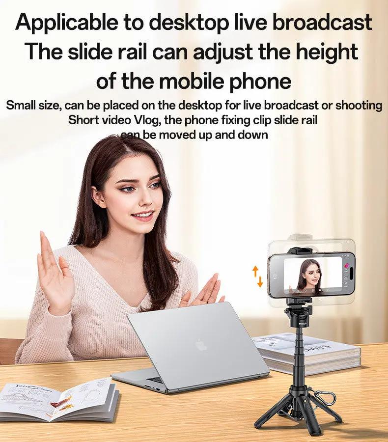 YESIDO Detachable Remote Control Reinforced Tripod Mini Selfie Stick SF29 Tech House Singapore