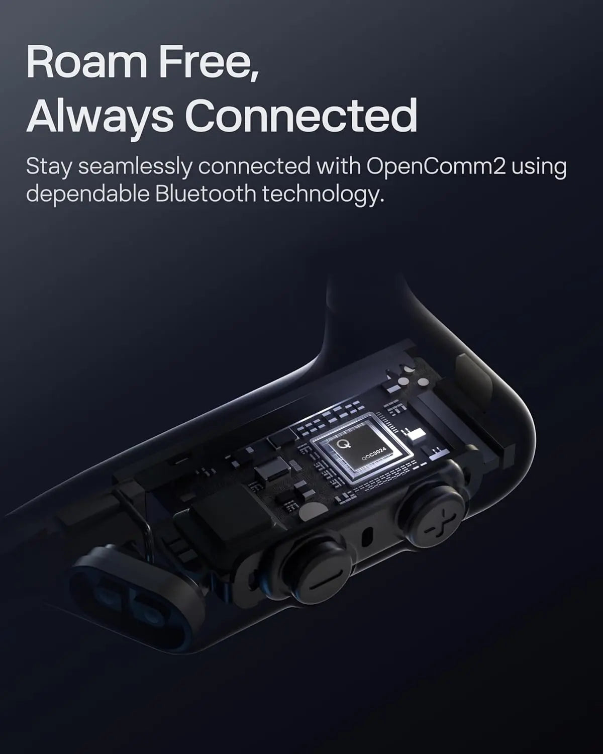 SHOKZ OpenComm2 Bone Conduction Stereo Bluetooth Headphones (2025 Upgrade) C120 Tech House Singapore