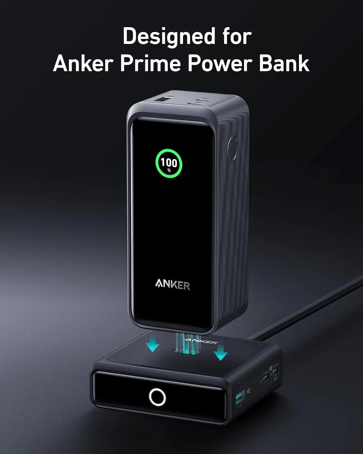 Anker Prime Charging Base, 100W Fast Charging with 4 Ports GaN Charger for Anker Prime Power Bank, Compatible with Prime Powerbanks (A1902)