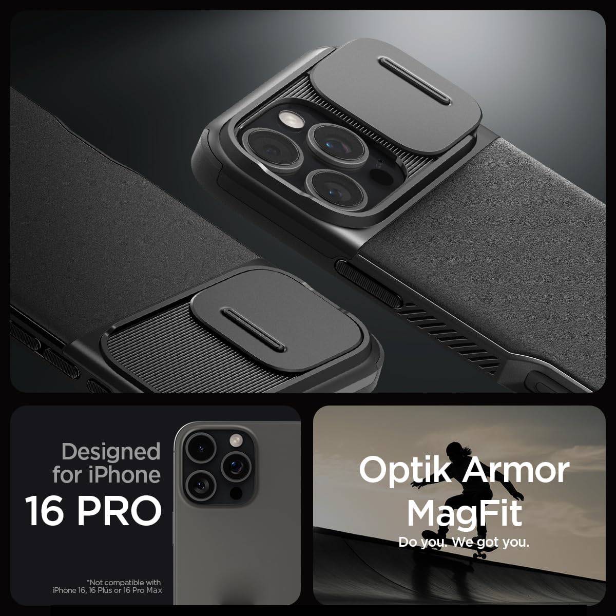 Spigen iPhone 16 Pro Case Optik Armor MagFit Spigen