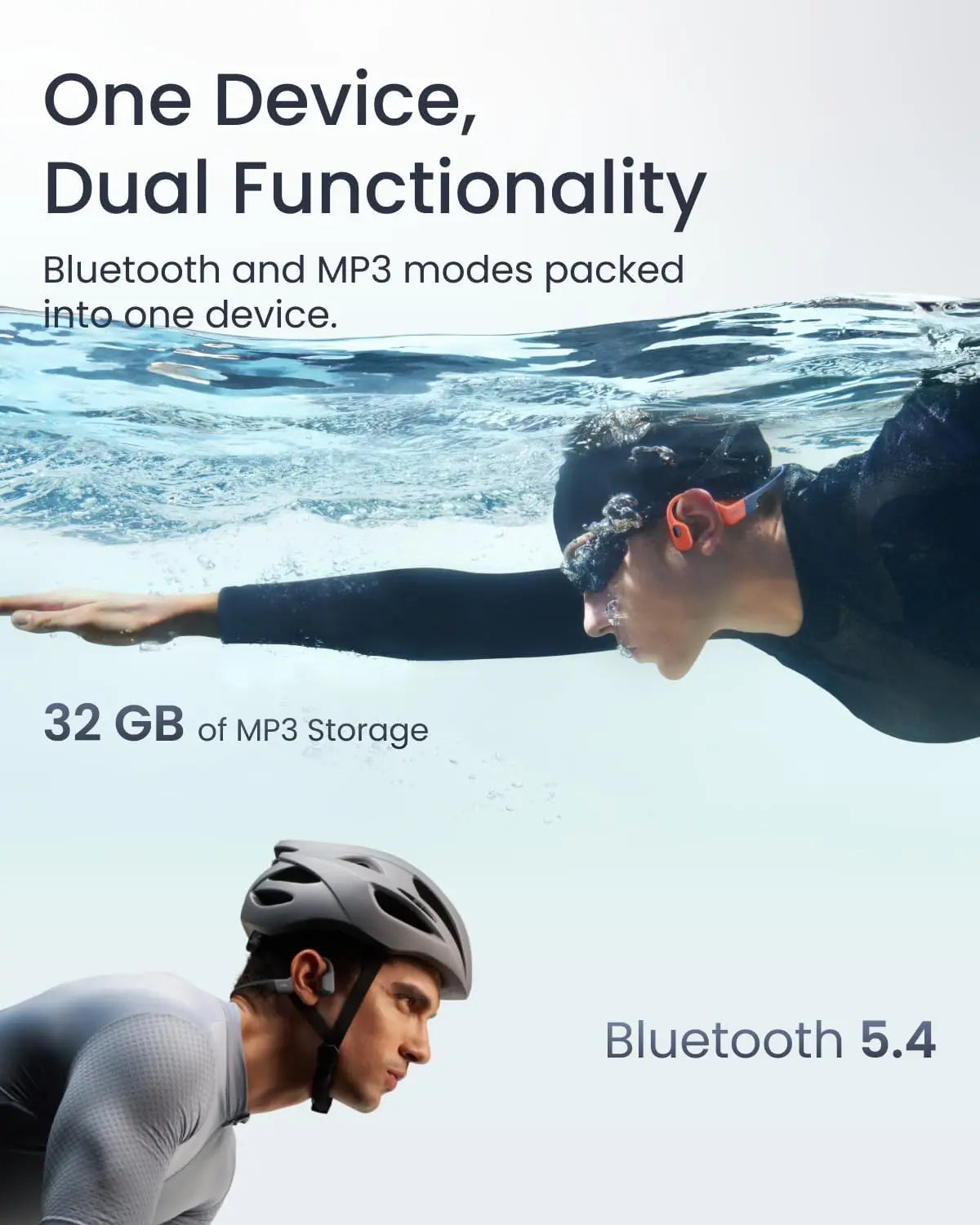 SHOKZ OpenSwim Pro Bone Conduction Open-Ear Sports Headphones S710-ST Tech House Singapore
