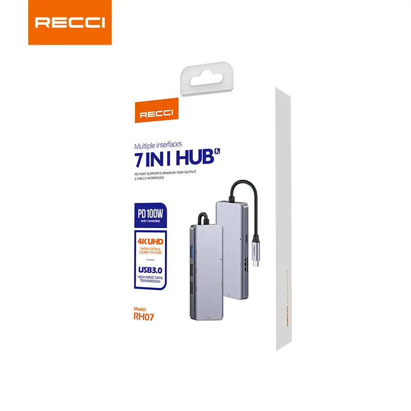 Recci 7 in 1 USB C Hub RH07 Tech House Singapore