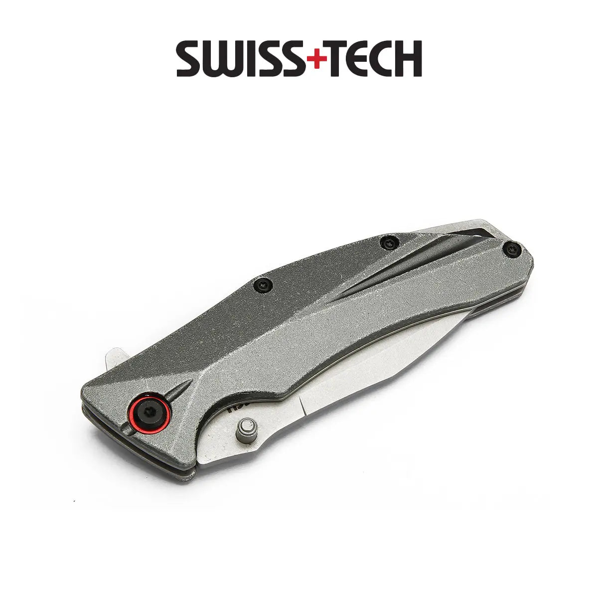 Swiss+Tech Aluminum Serrated Folding Knife ST014005 Tech House Singapore