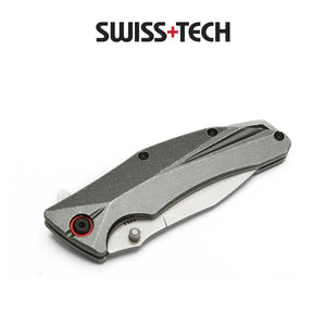 Swiss+Tech Aluminum Serrated Folding Knife ST014005 Tech House Singapore