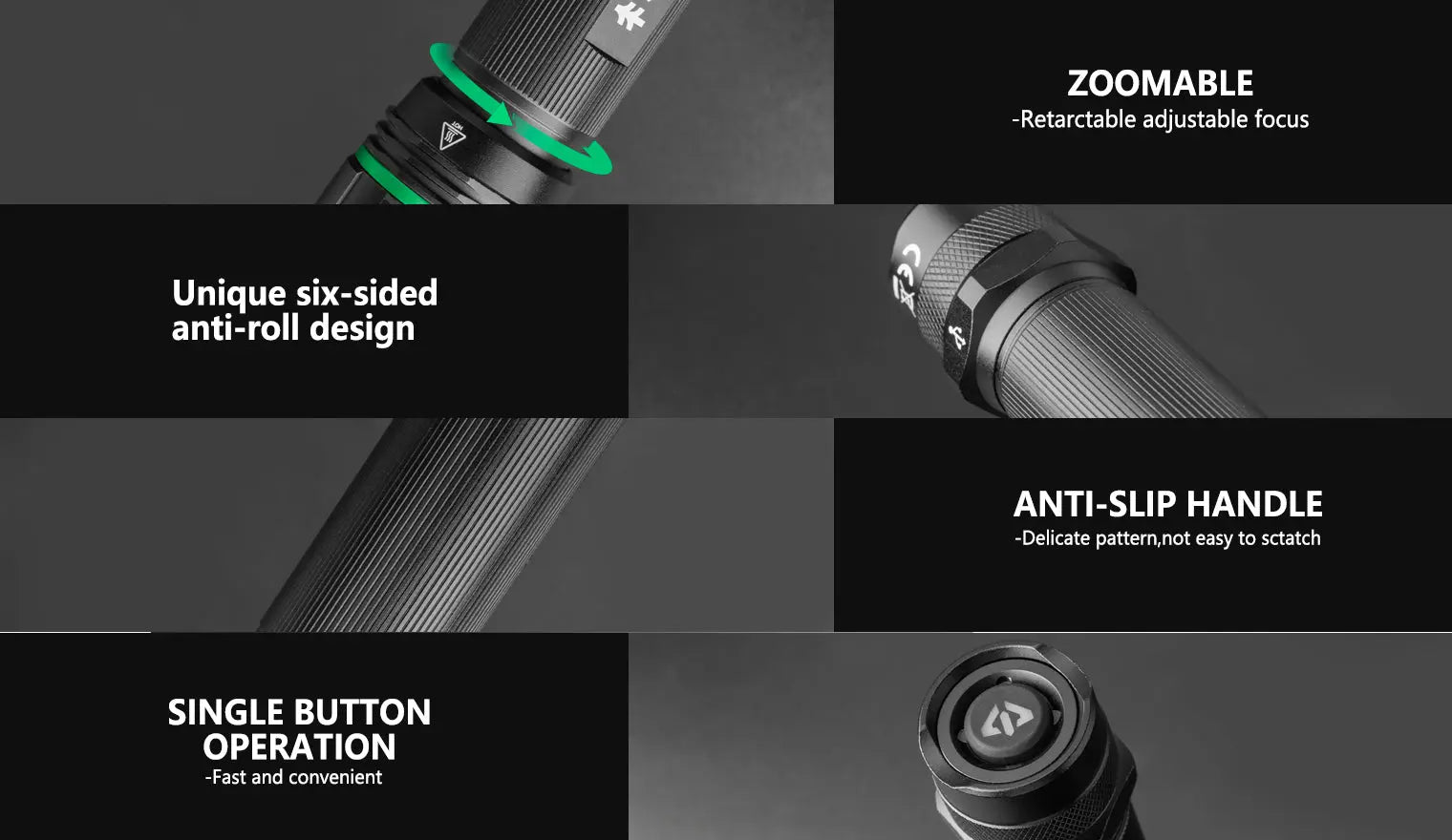 Swiss+Tech 18650, 1000 Lumens RECHARGEABLE ALUMINUM FLASHLIGHT ST031621 Tech House Singapore