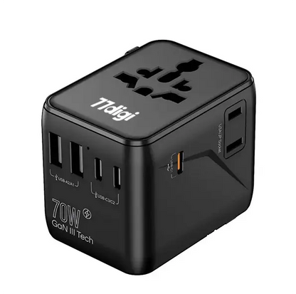 77digi 70W 3 Type-C + 2 USB Travel Adapter WWA70 77digi Singapore