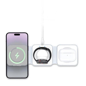Recci 3 in 1 Foldable Magnetic Wireless Charger RCW-36 Tech House Singapore