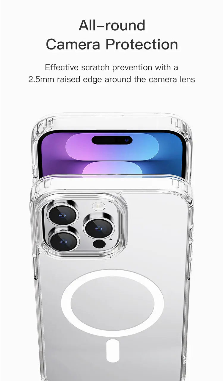 Recci iPhone15/ 15 Plus/15 Pro/15 Pro Max Crystal Clear Magnetic Case Tech House Singapore