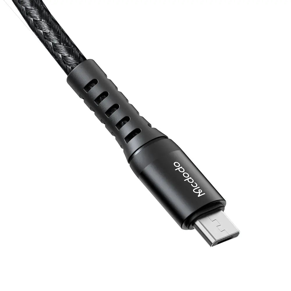 Mcdodo USB-A to Micro USB Cable Fast Charging Braided Nylon 0.2m Data Cable CA-2280 Tech House Singapore