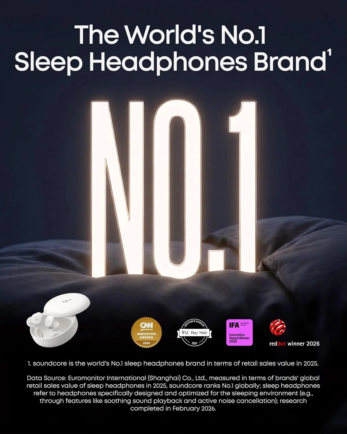 Soundcore Sleep A30 Triple Noise Cancellation Wireless Sleep Earbuds D1301 Tech House Singapore