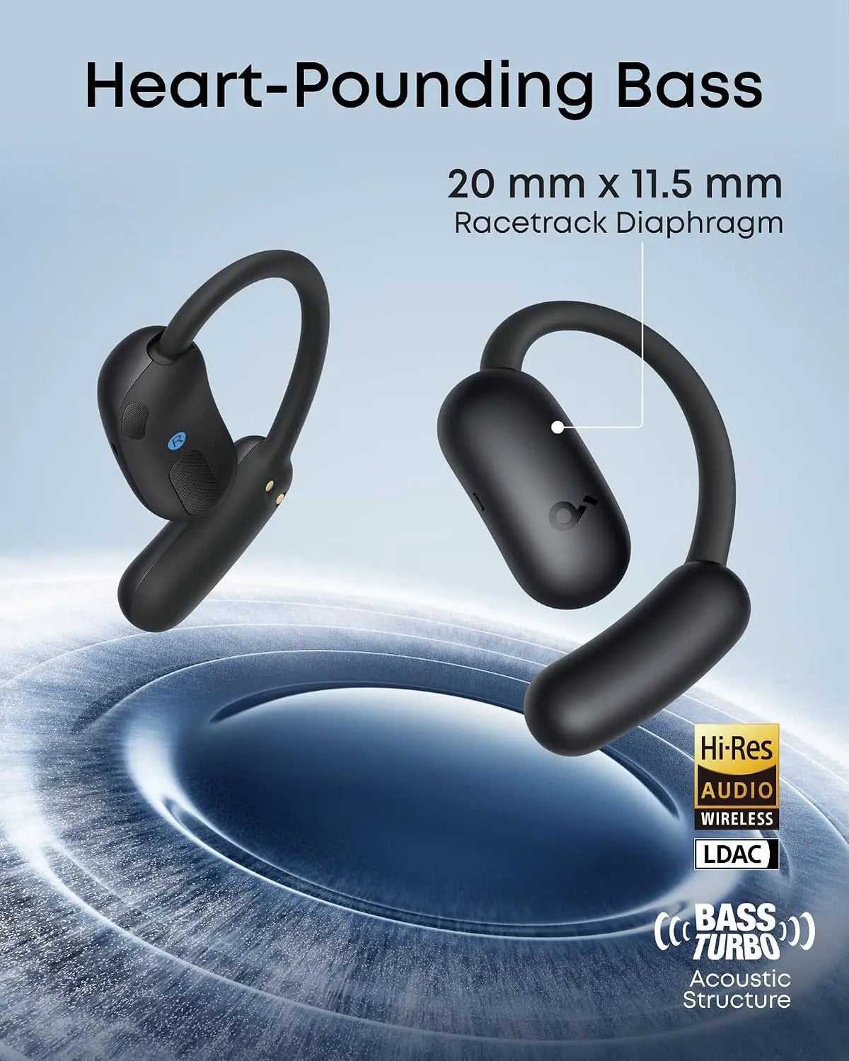 Soundcore AeroFit 2 Adjustable Open-Ear Wireless Earbuds A3874 Tech House Singapore