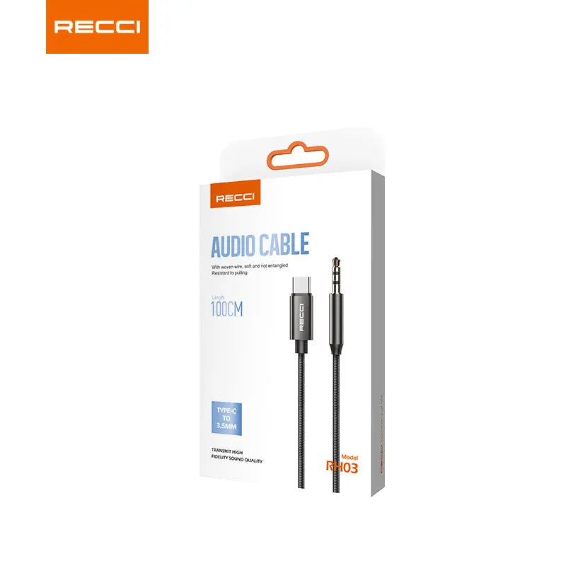 Recci Type C to 3.5 AUX Cable RH03 Tech House Singapore