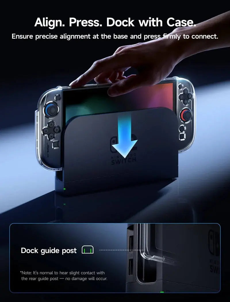 JSAUX Nintendo Switch 2 Ergonomic Controller Case Full-Cover Clear Case (PC0119A) Tech House Singapore