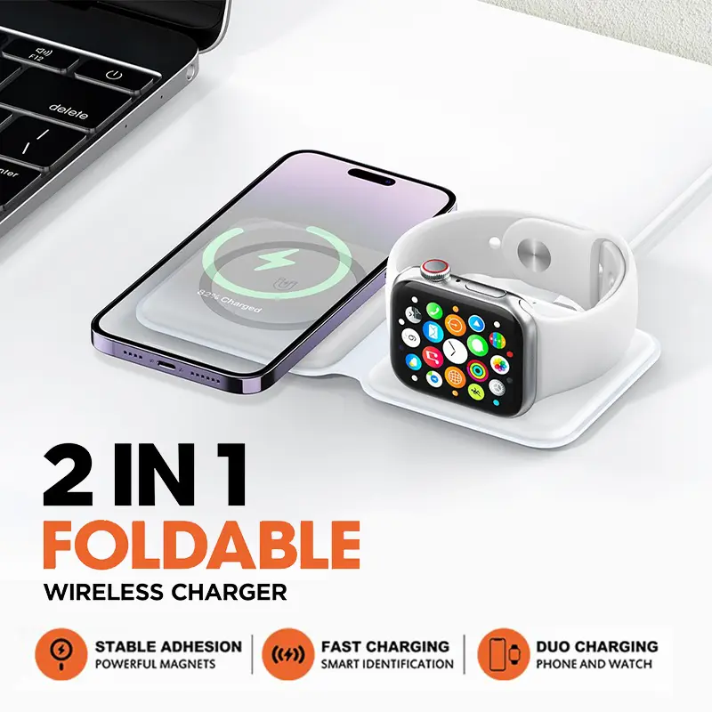 Recci 2 in 1 Foldable Magnetic Wireless Charger RCW-35 Tech House Singapore