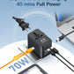 OLLOES GaN 70W Universal Travel Adapter with Extra US/EU Plug 3 x USB-C 1 x USB-A GaN Fast Charging Tech House Singapore