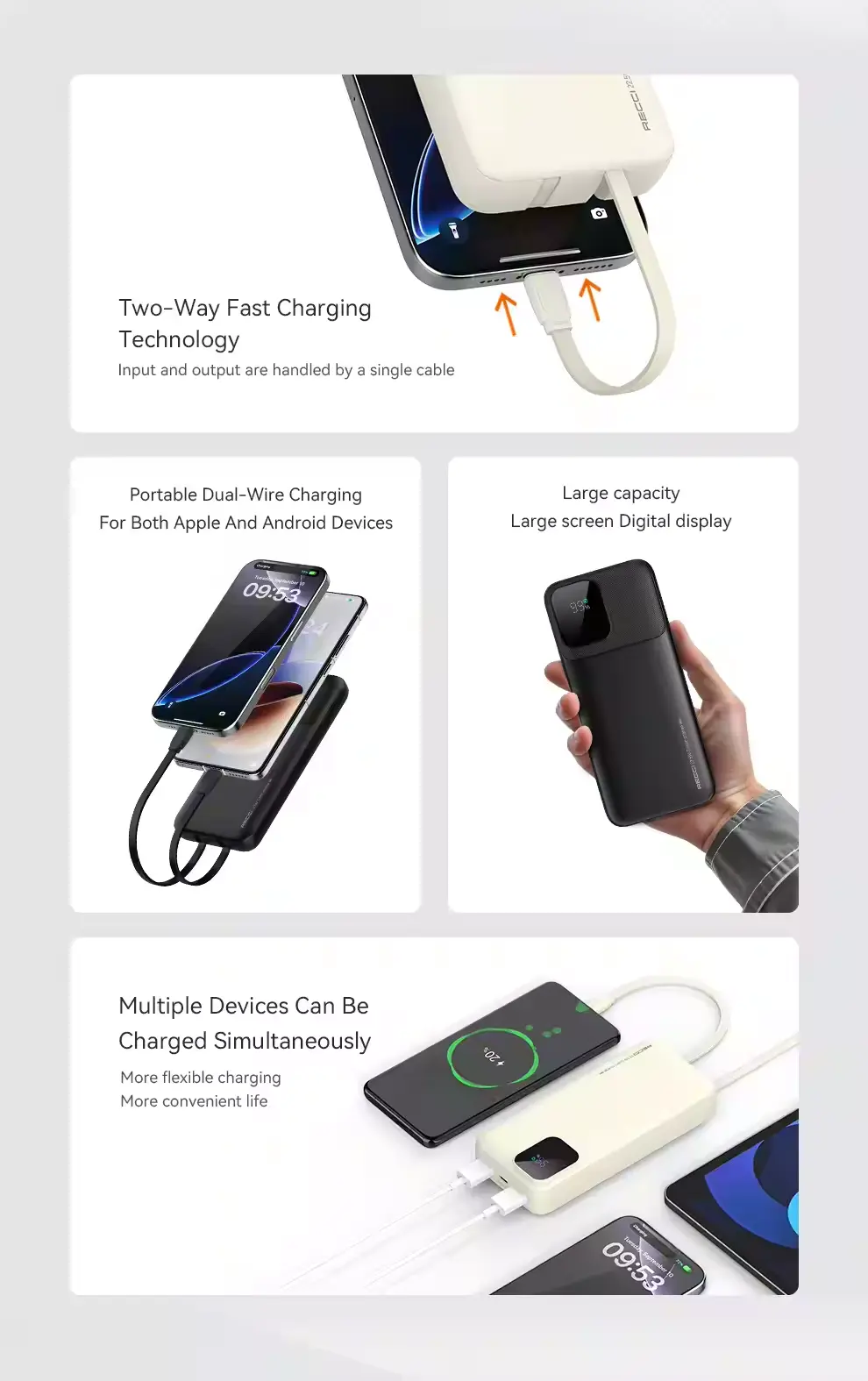 Recci 10000mAh Power Bank 22.5W (RPB-P67) Tech House Singapore