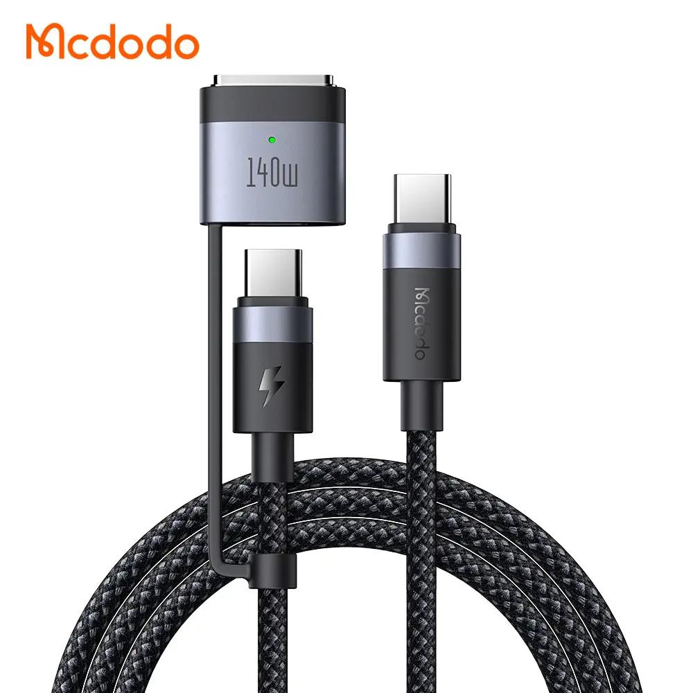Mcdodo 2-in-1 USB-C to USB-C Cable 240W/140W Charging with (2M) Magnetic 3 Cable CA-0140 Tech House Singapore