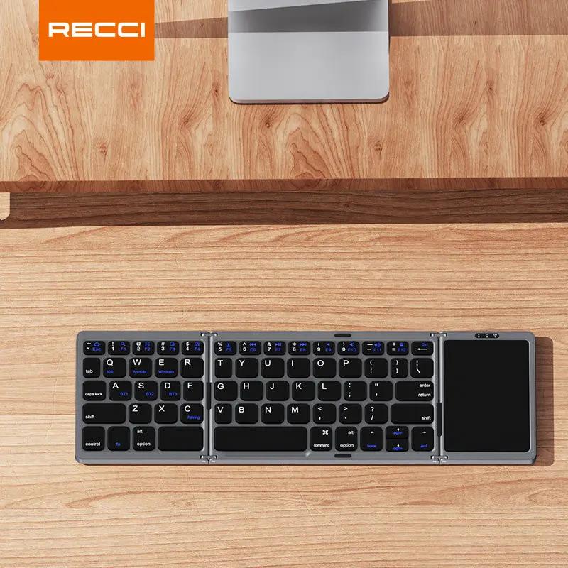 Recci Triple Folding Touch Pad Bluetooth Keyboard RCS-K01 Tech House Singapore
