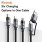 Mcdodo 2-in-3 Cable 100W Fast Charging (1.2M) Transparent Cable with Charging Light CA-7260 Tech House Singapore