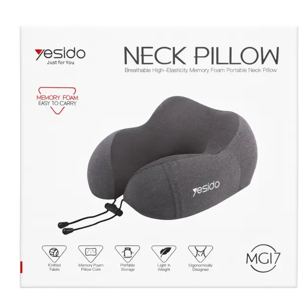 YESIDO U Shape Travel Orthopedic Portable Neck Pillow MG17 Tech House Singapore