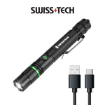 Swiss+Tech 10440, 200 Lumens Rechargeable Aluminum Flashlight ST031619 Tech House Singapore