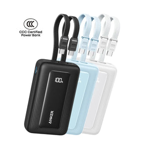 Anker Zolo Power Bank 10000mAh 35W with Built-in Dual USB-C Cable A110L Anker Singapore
