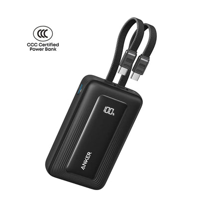 Anker Zolo Power Bank 10000mAh 35W with Built-in Dual USB-C Cable A110L Anker Singapore