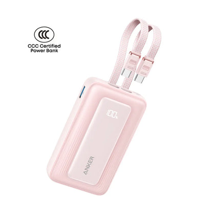 Anker Zolo Power Bank 10000mAh 35W with Built-in Dual USB-C Cable A110L Anker Singapore
