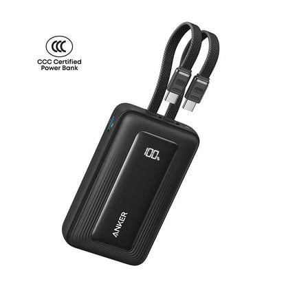 3C Power Bank Anker Zolo Powerbank CCC 20000mAh 45W Fast Charging Built-in Dual USB C Cable Portable Charger A110M --- Singapore
