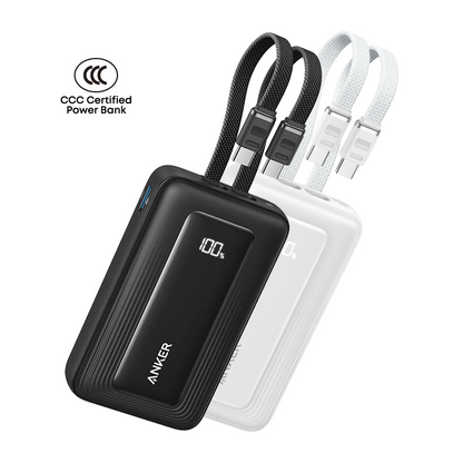 Anker Zolo Power Bank 20000mAh 45W Fast Charging Built-in Dual USB C Cable A110M Tech House Singapore