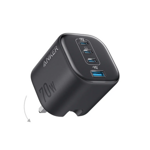 Anker Zolo Charger 70W Fast Charging 4-Port GaN USB C Compact Foldable Charger A121C Tech House Singapore