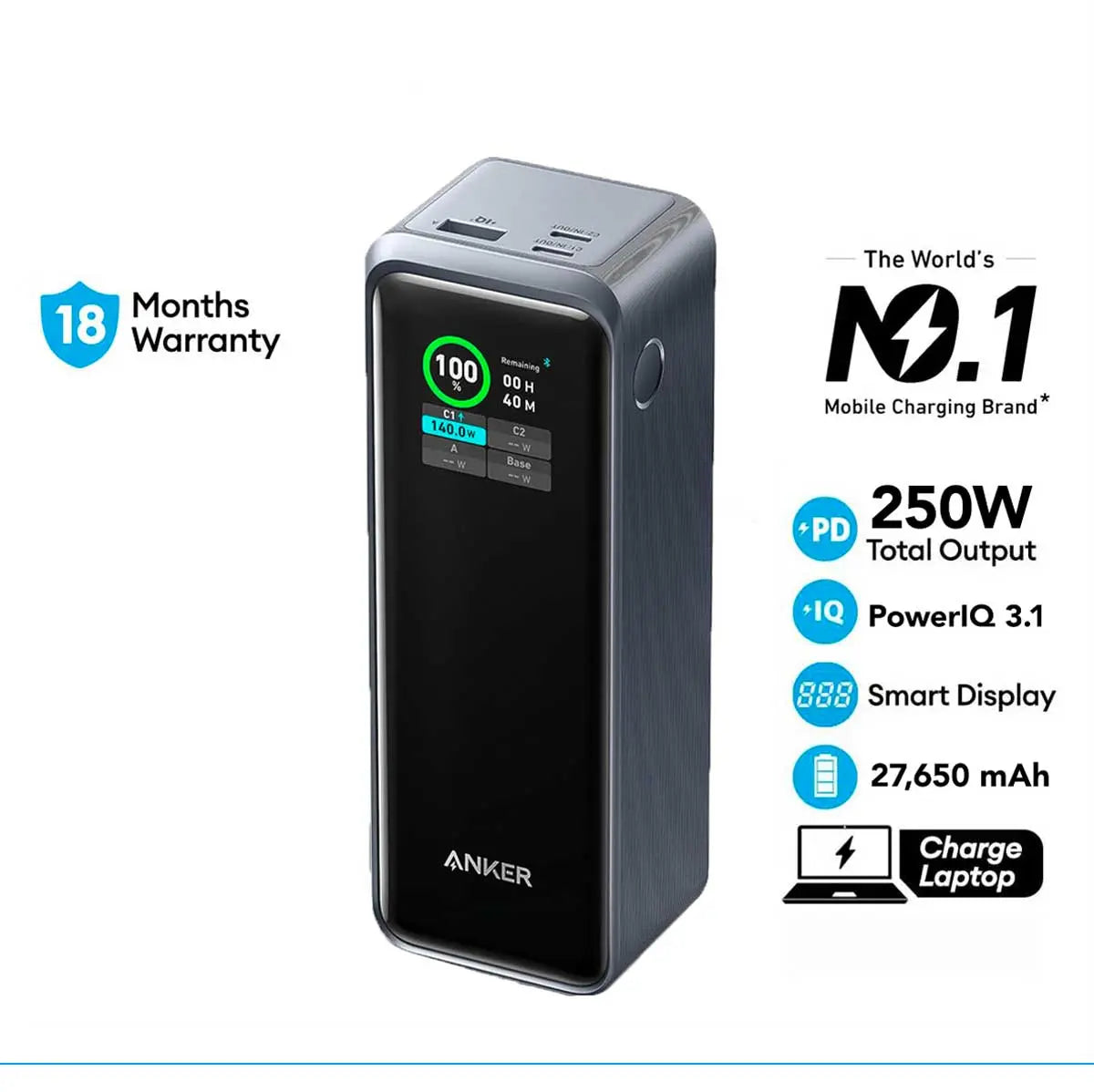 Powercore Prime 27,650mAh 3-Ports 250W Power Bank A1340 Anker Singapore