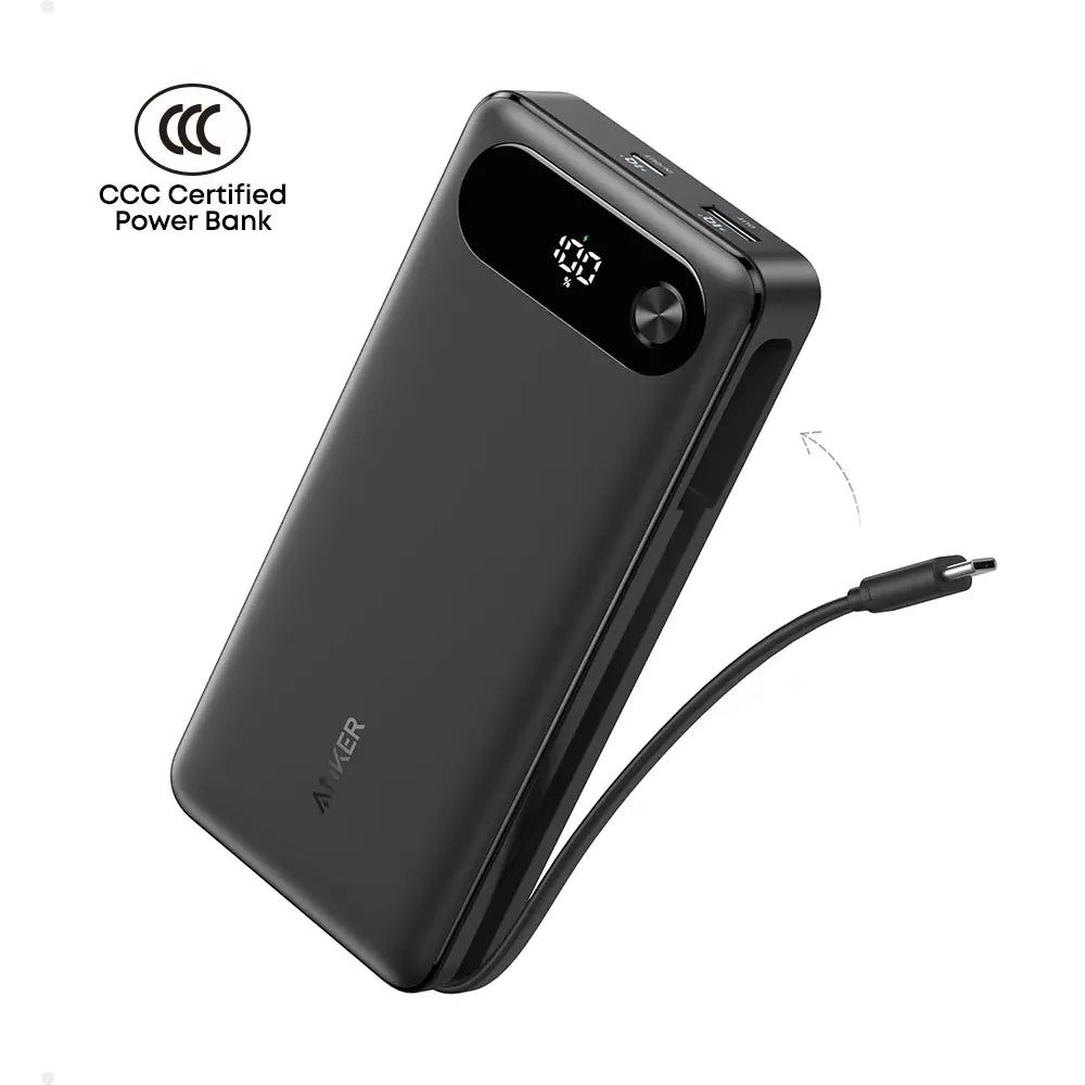 Anker Power Bank 20000mAh 87W Portable Charger with Built-in USB-C Cable A1383 Anker Singapore