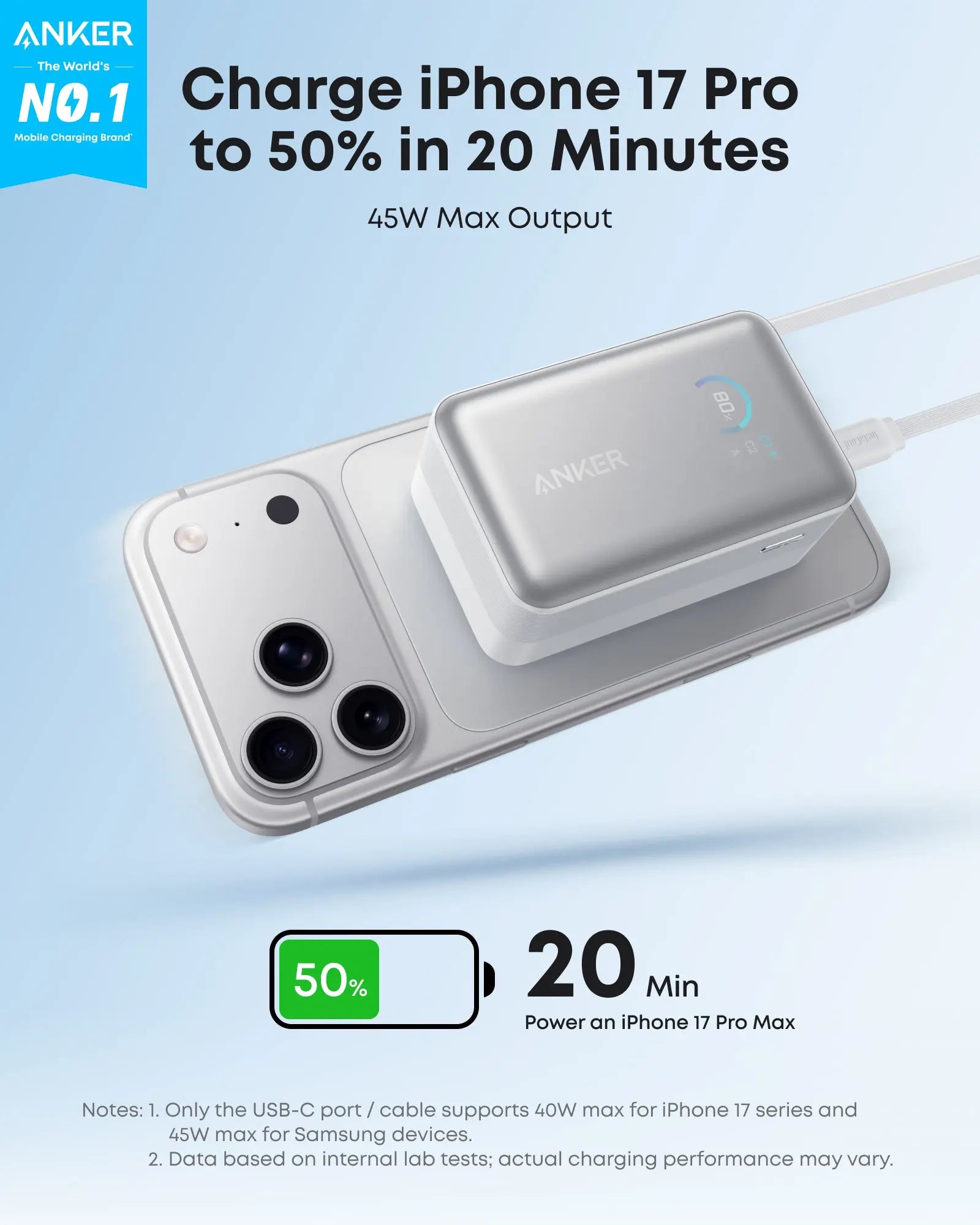 Anker Nano Power Bank 10000mAh 45W with Built-In Retractable USB-C Cable A1638 Tech House Singapore