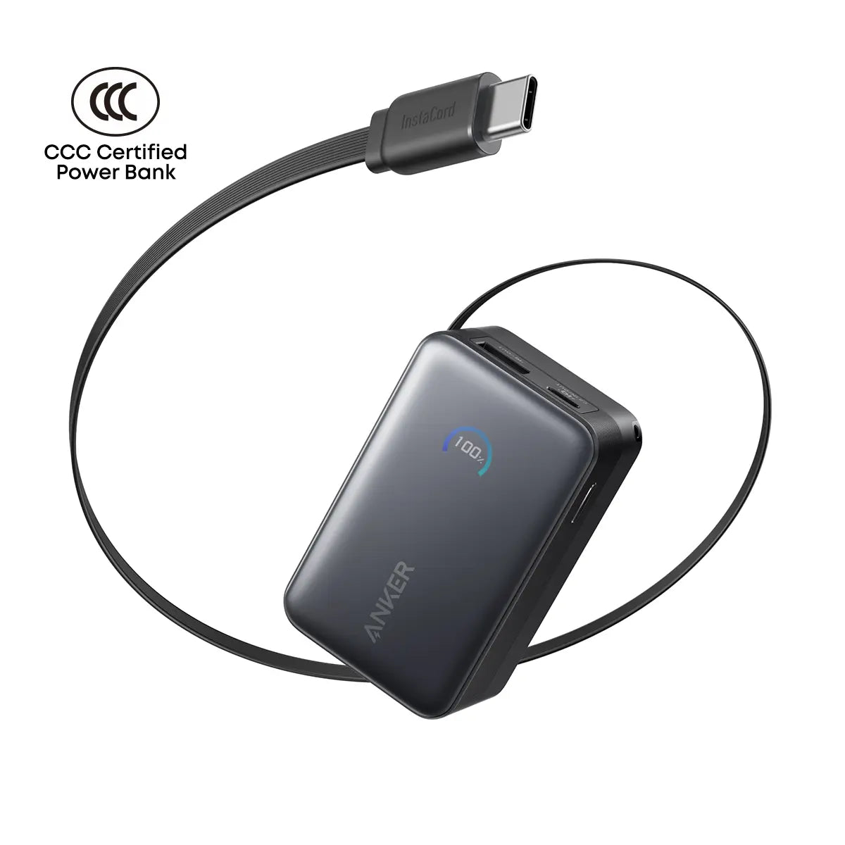 Anker Nano Power Bank 10000mAh 45W with Built-In Retractable USB-C Cable A1638 Tech House Singapore