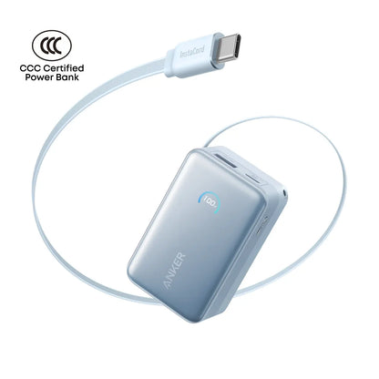 Anker Nano Power Bank 10000mAh 45W with Built-In Retractable USB-C Cable A1638 Tech House Singapore