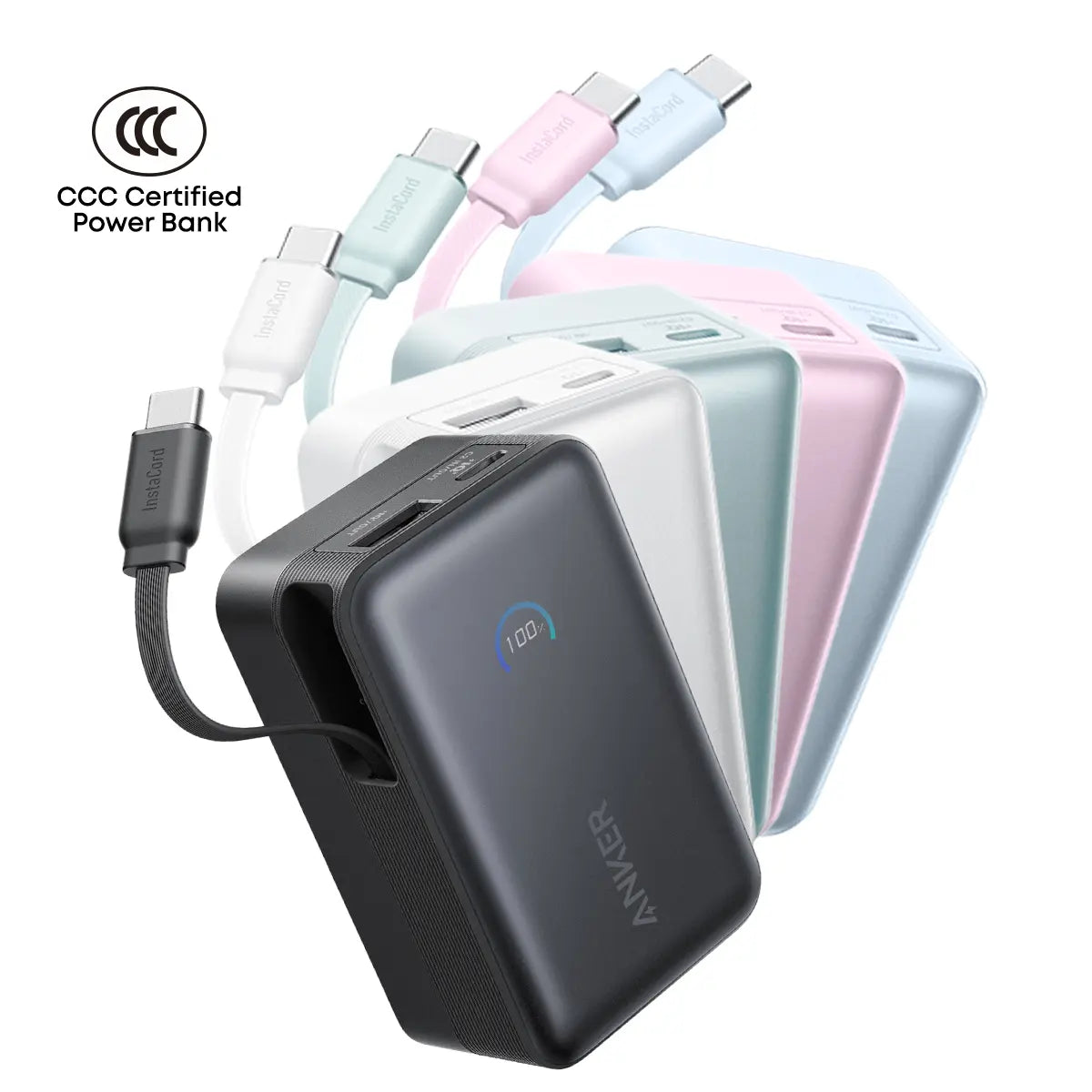 Anker Nano Power Bank 10000mAh 45W with Built-In Retractable USB-C Cable A1638 Tech House Singapore