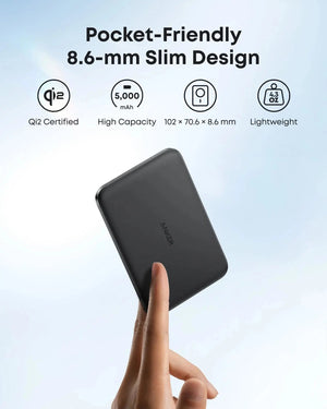 Anker MagGo Nano Ultra-Slim 5000mAh Qi2 Certified 15W Power Bank A1665 Tech House Singapore