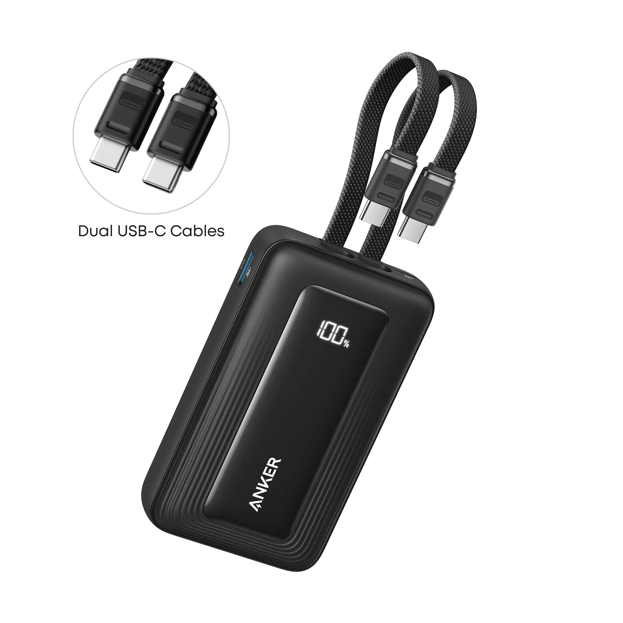 Anker Zolo Power Bank 10000mAh 35W with Built-in Dual USB-C Cables Anker Zolo Power Bank 10000mAh 35W with Built-in Dual USB-C Cables