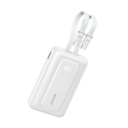 Anker Zolo Power Bank 10000mAh 35W with Built-in Dual USB-C Cables A1680H12 - Tech House - Singapore