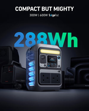 Anker SOLIX C300 Portable Power Bank Station - 288Wh | 300W (600W Surge) A1722 Tech House Singapore